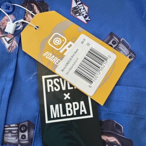 RSVLTS MLVPA Muncy Kunuflex Blue Graphic Men's Short Sleeve Shirt Sz Medium‎ NWT - Picture 7 of 10